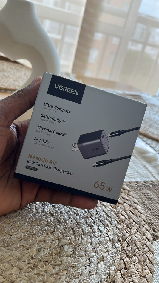 Cargador UGREEN Nexode Air GaN 65W Original | Incluye Cable USB-C | Carga Rápida